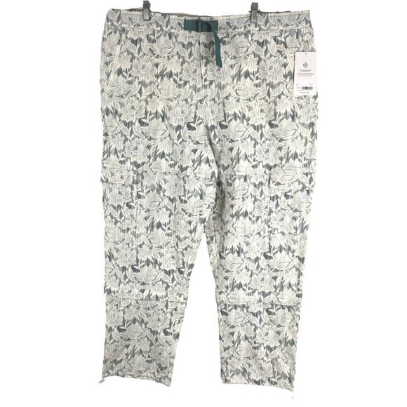 Athleta Trekkie Convertible Hike Pants‎ Size 22 Floral Ripstop NWT PT-2093 - Picture 1 of 16